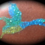 hummingbird glitter tattoo