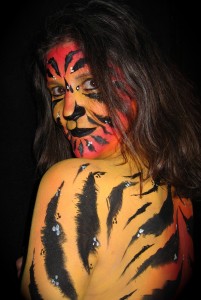 tigress body painting