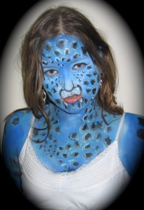 blue cheetah, Musikfest body painting