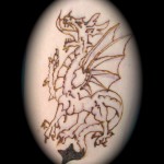 dragon in Henna