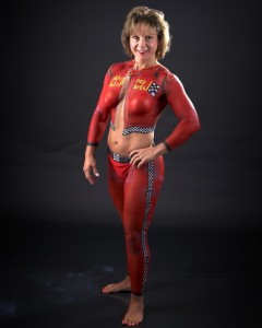 body painted race car driver