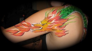 Dragon breathing fire