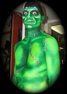 Frankenstein - body painting at Musikfest 2009