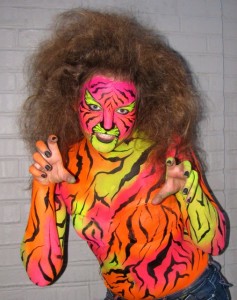 Psychedelic Cat body painting at Musikfest 2010