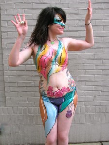 Fairy body painting at 2011 Musikfest