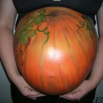 pregnant belly fall pumpkin